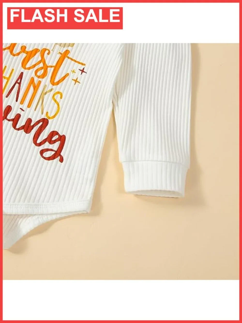 Baby Girl Thanksgiving Outfit 3 Piece Cotton Romper Bell Bottoms Headband